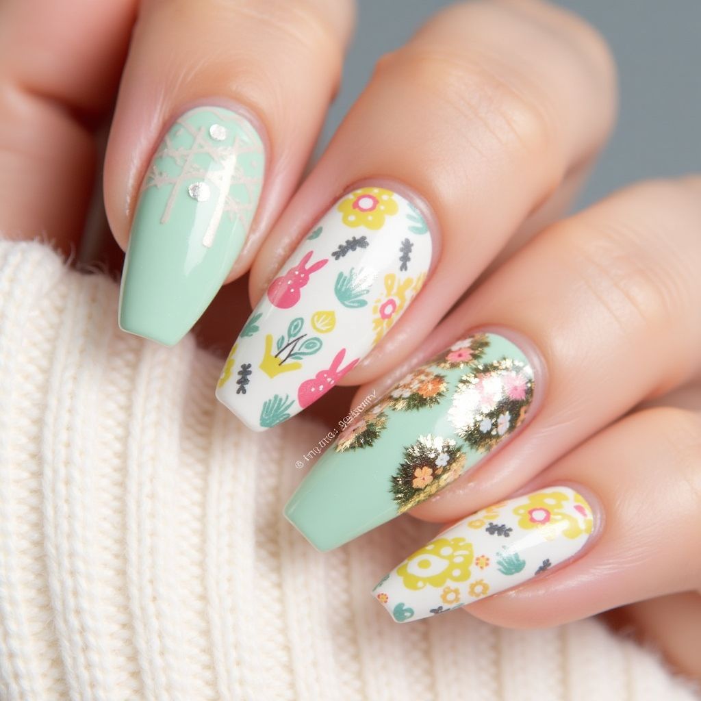 Easter Nail Vinyls Nail Design