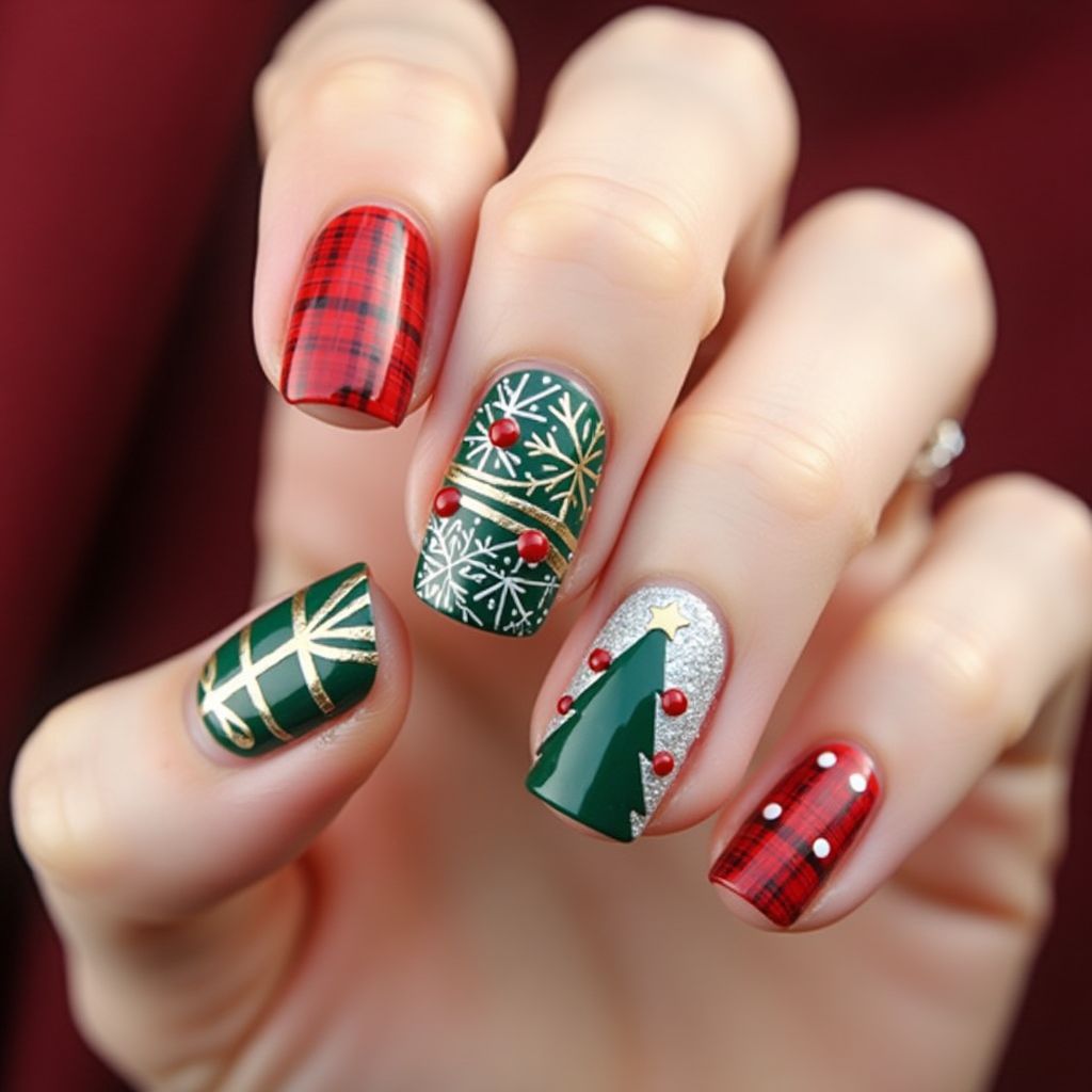 Christmas Stamping Plates Nail Design
