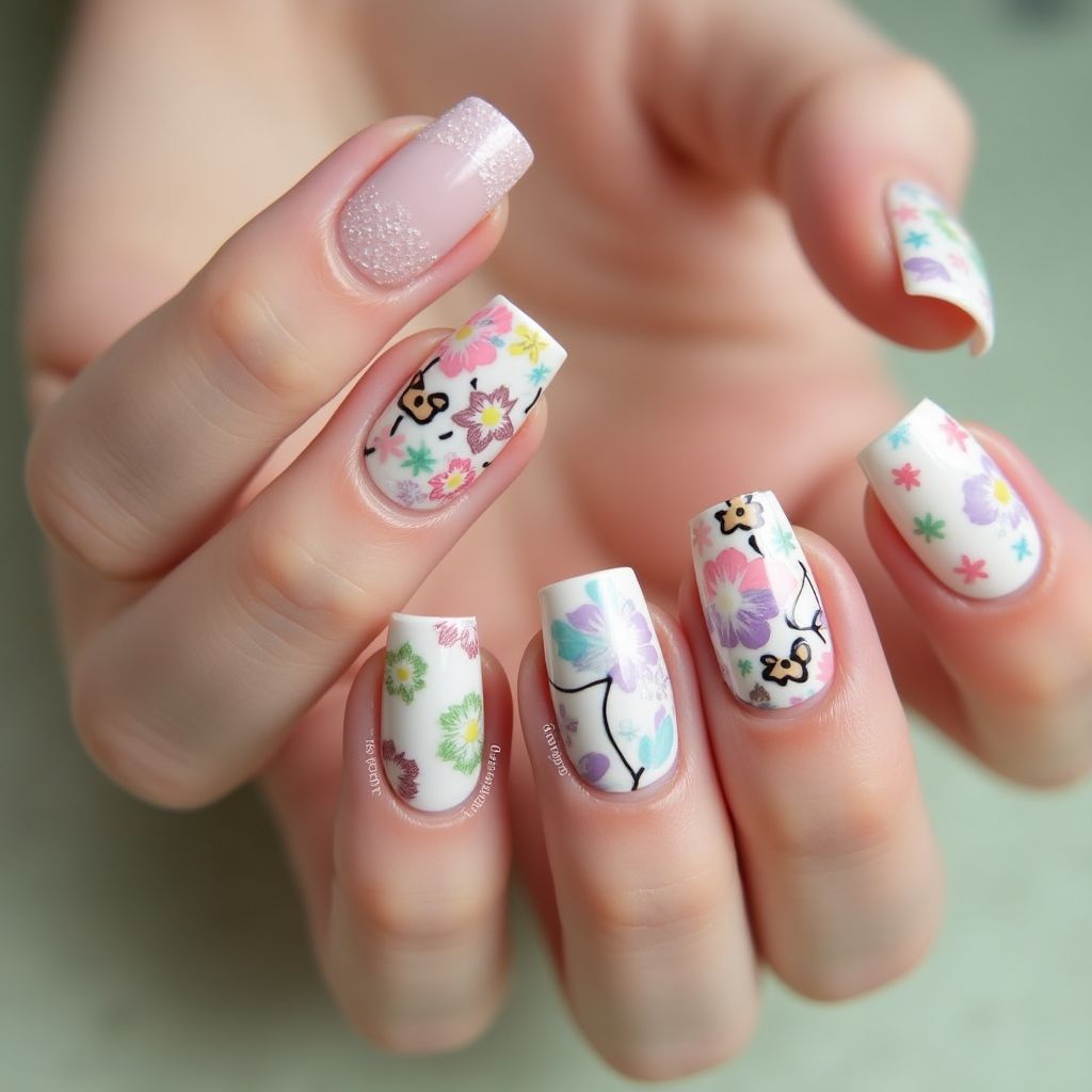 Easter Color Changing Polish Nail Design