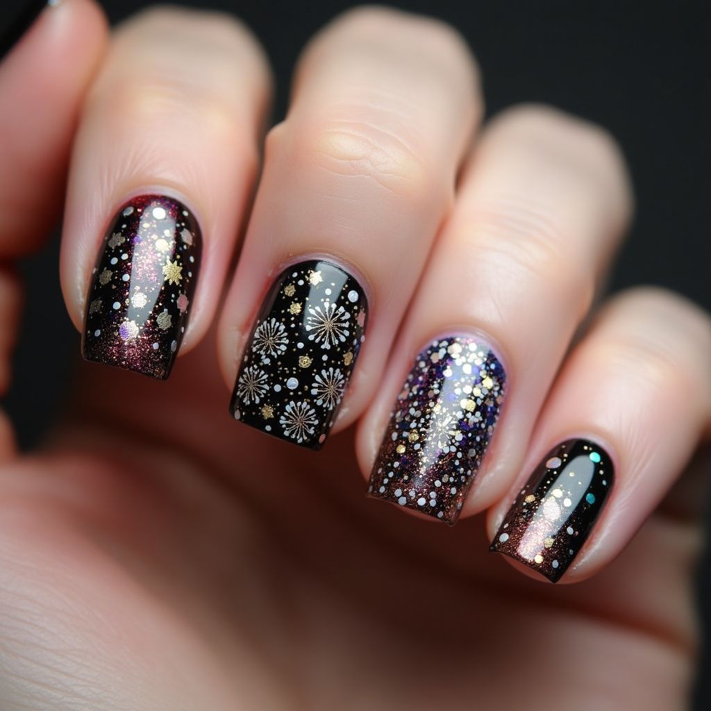 New Year 3d Nail Decor Nail Design