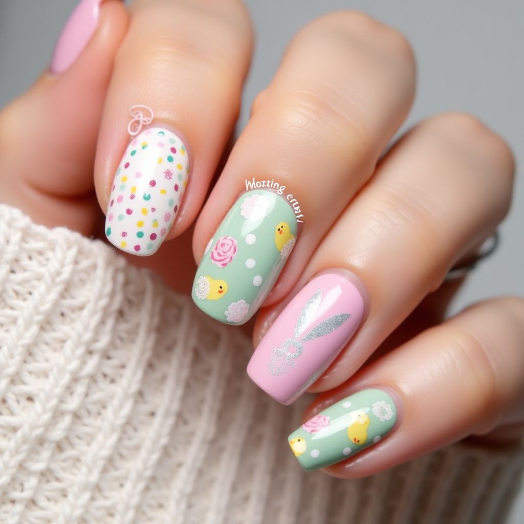 Easter Dotting Tools Nail Design