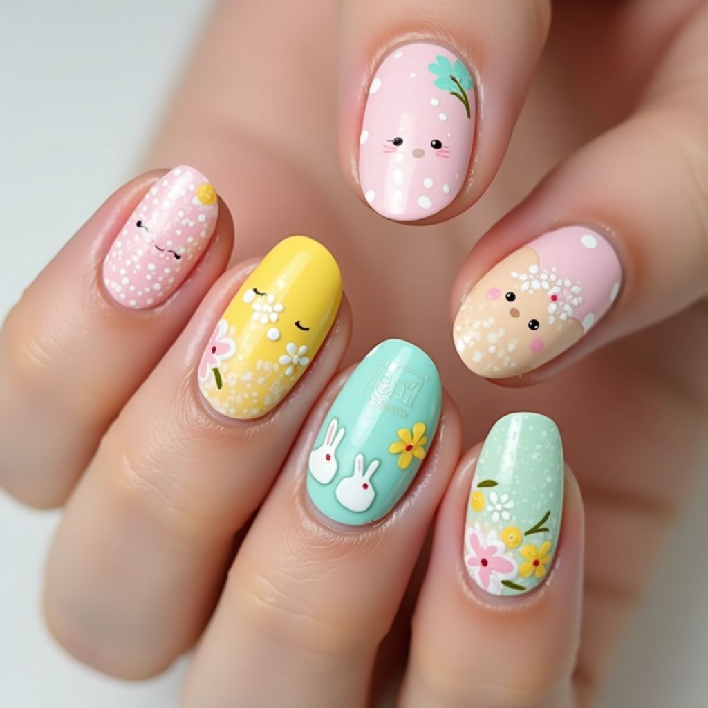 Easter Toothpicks Nail Design