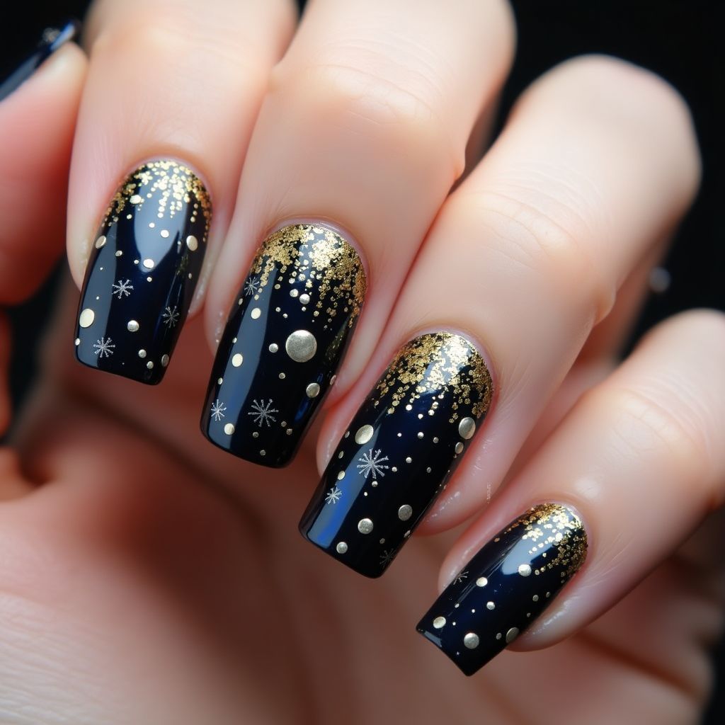 New Year Nail Vinyls Nail Design