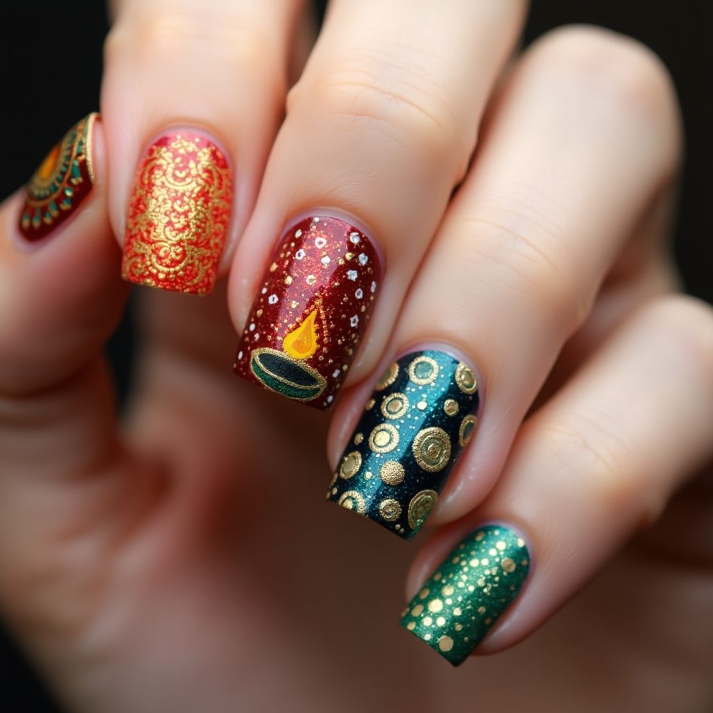Diwali Nail Stickers Nail Design