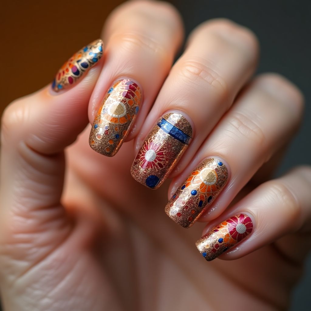 Diwali Skin Barriers Nail Design