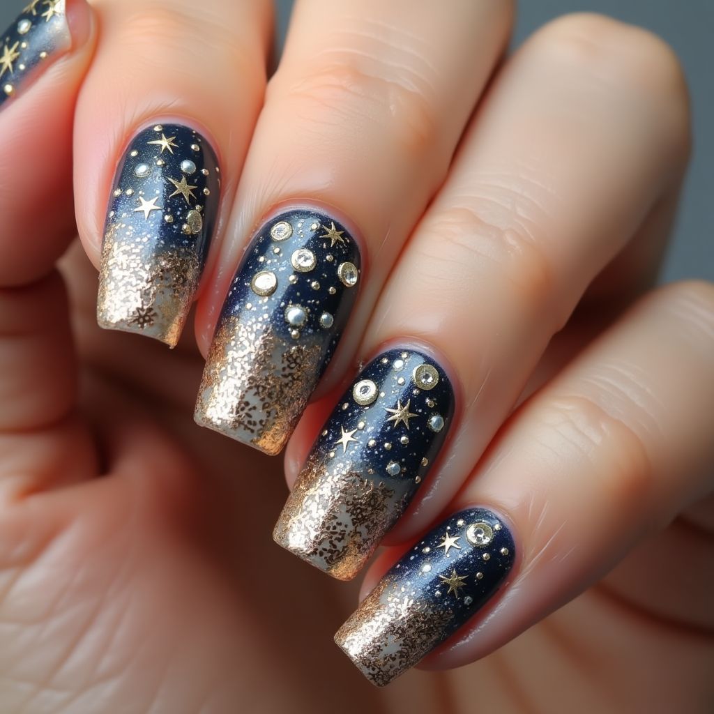 New Year 3d Nail Decor Nail Design