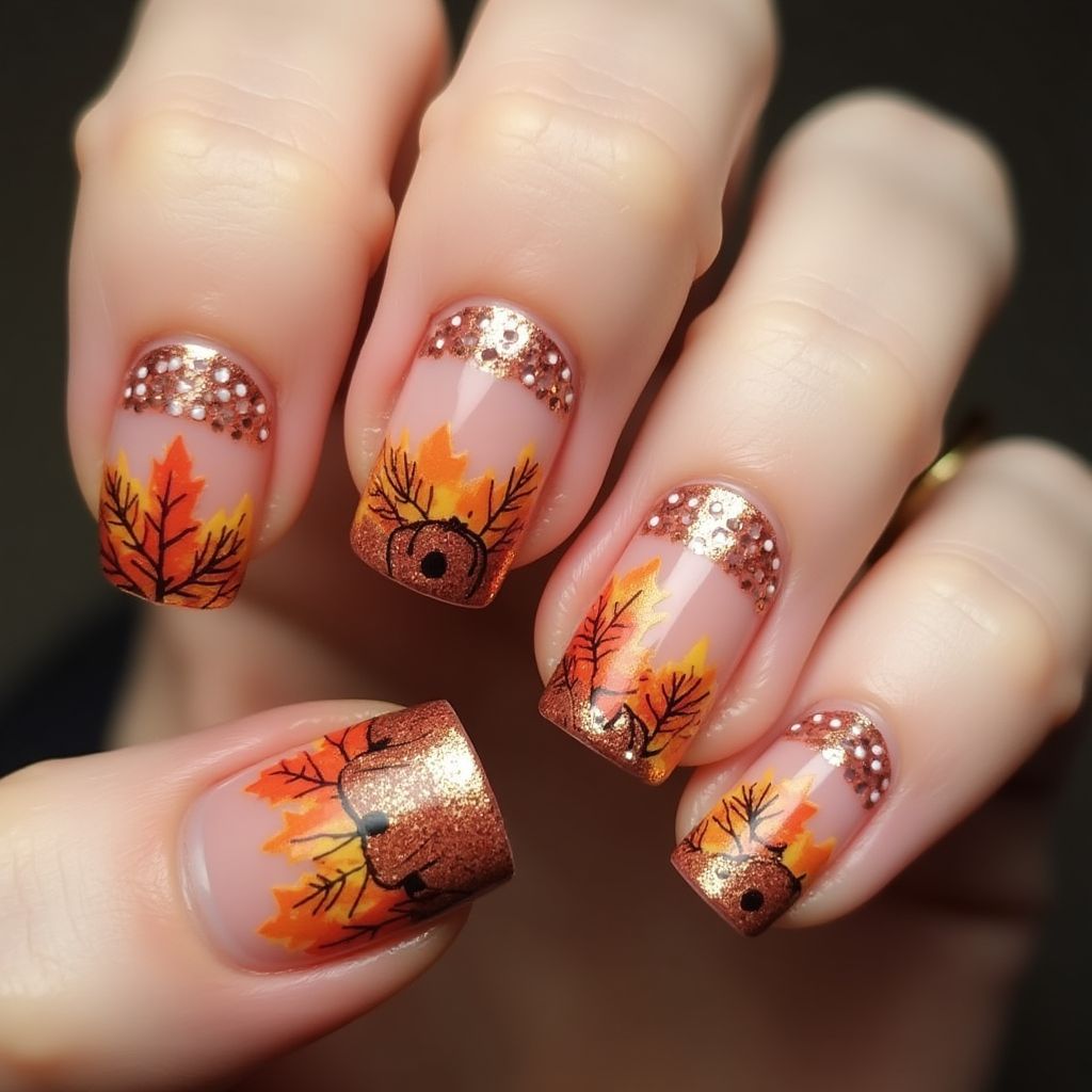 Thanksgiving 3d Nail Decor Nail Design