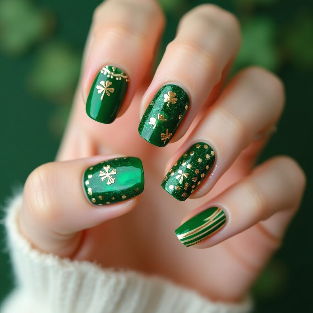 St Patrick's Day Nail Polish Nail Design
