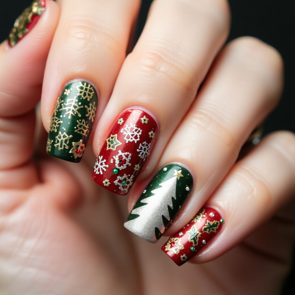 Christmas Nail Decals Nail Design