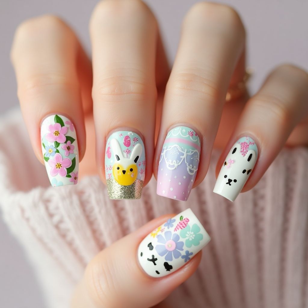 Easter 3d Nail Decor Nail Design
