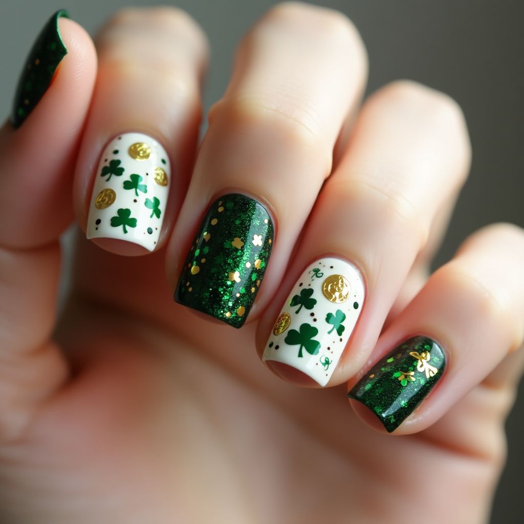 St Patrick's Day Nail Vinyls Nail Design