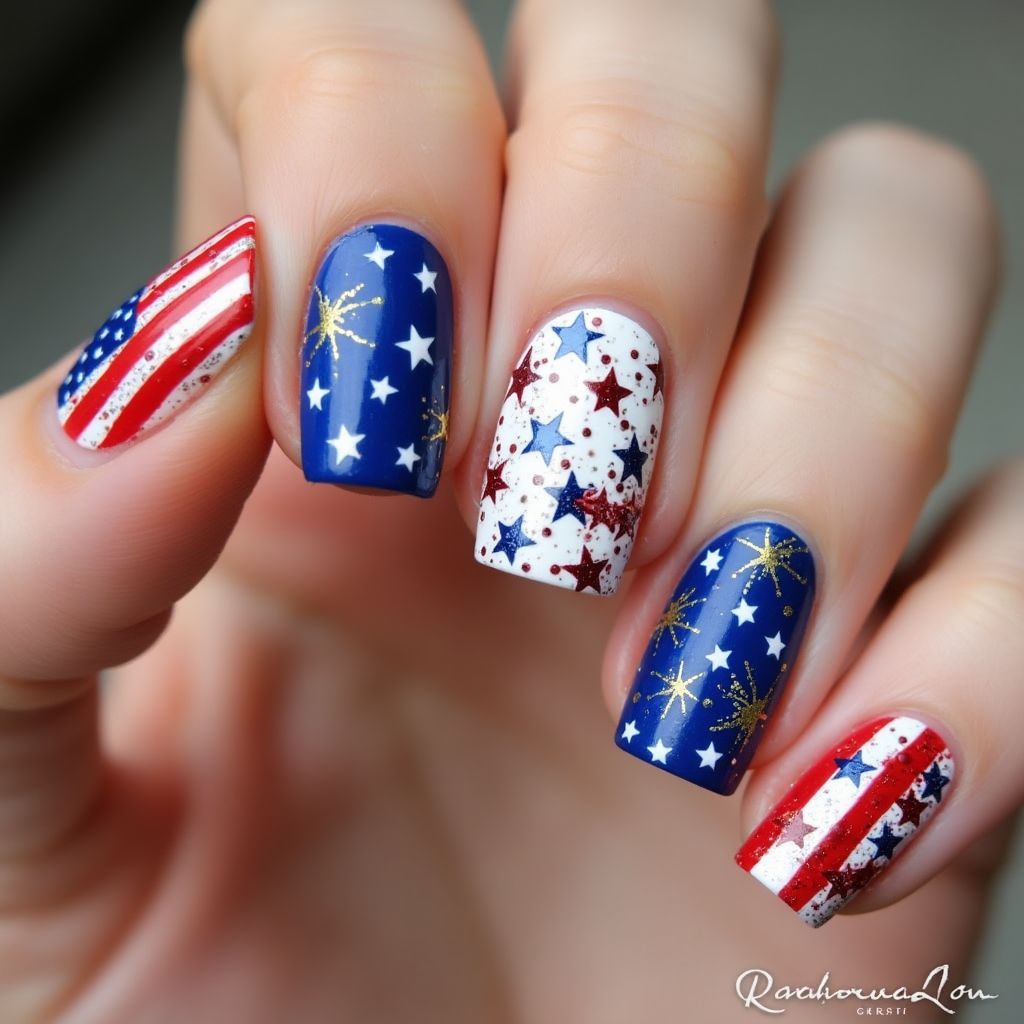 4th Of July Nail Polish Nail Design