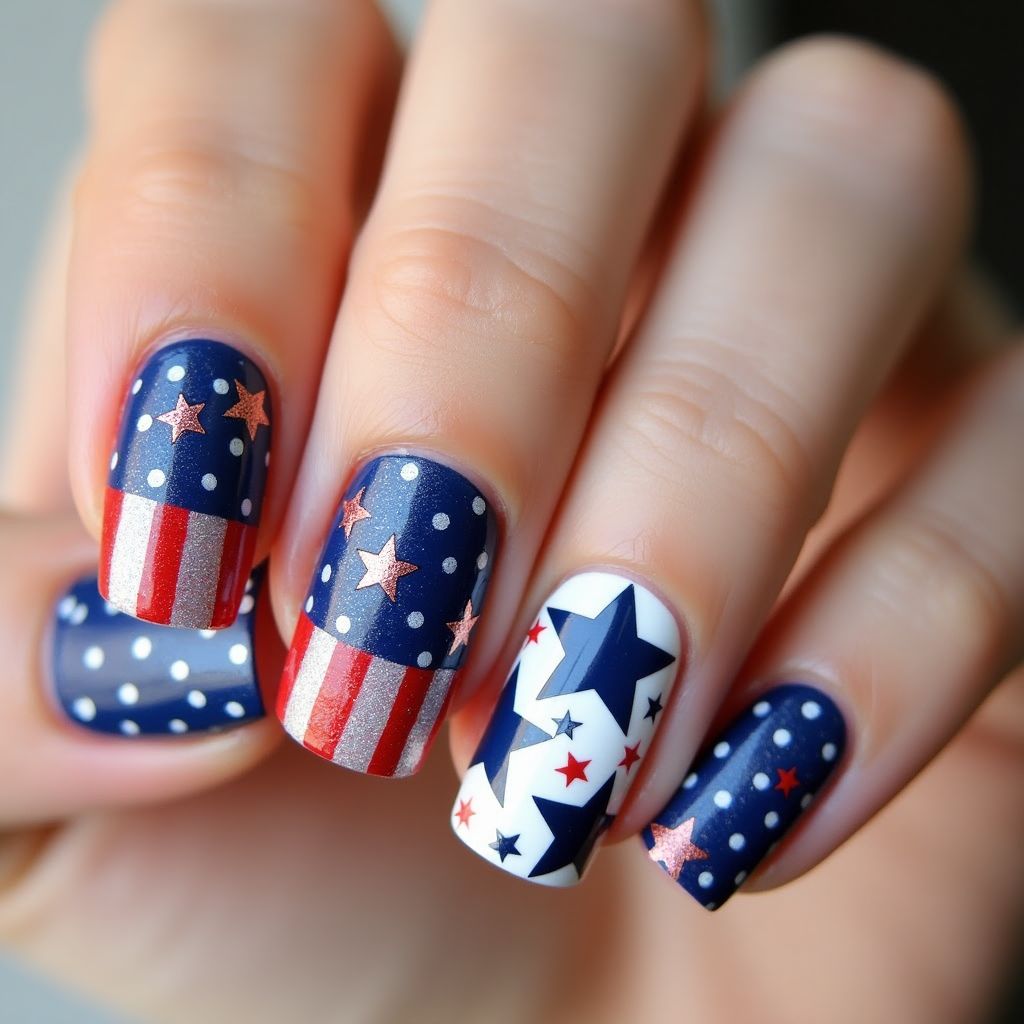 Labor Day Specialty Powders Nail Design