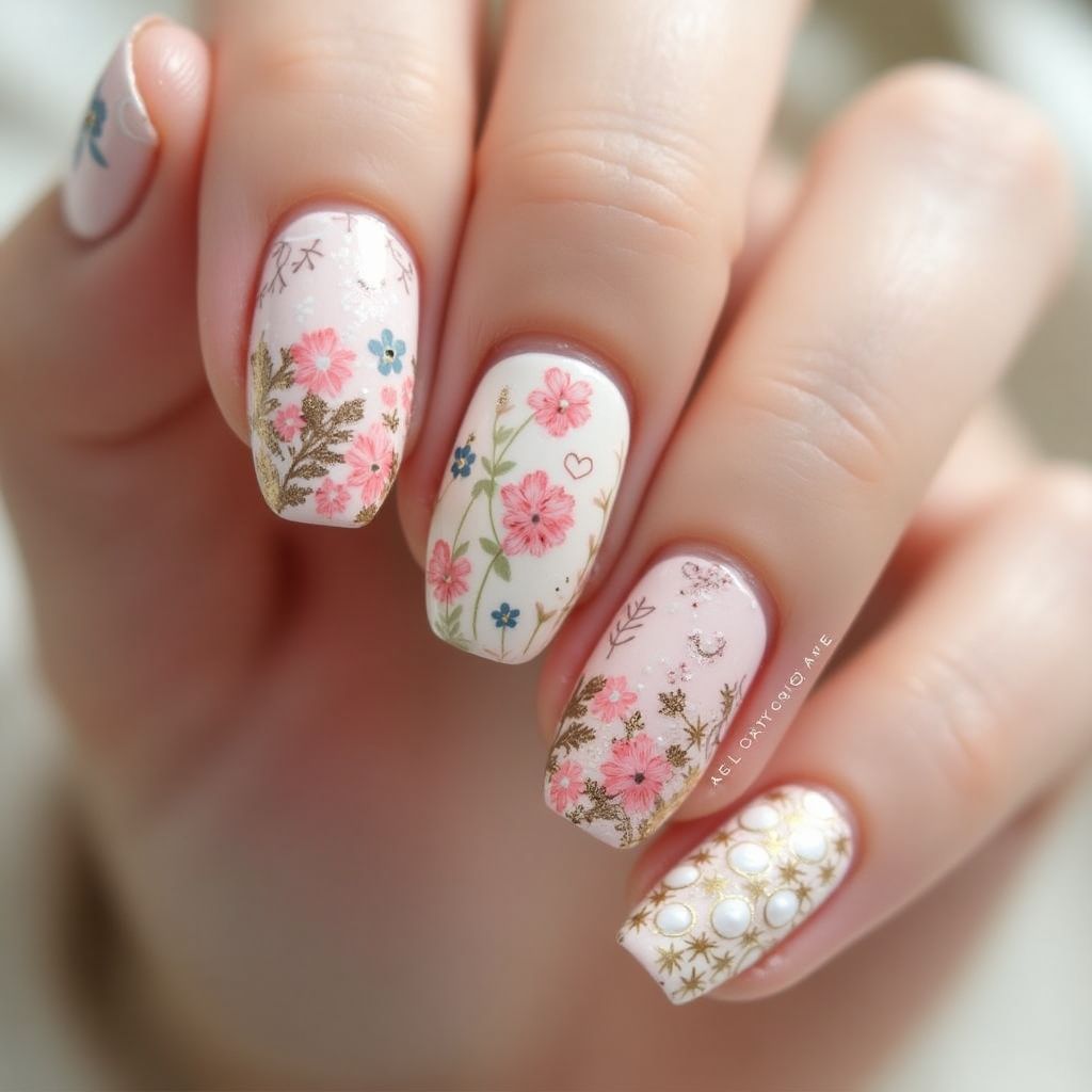 Mother's Day Skin Barriers Nail Design