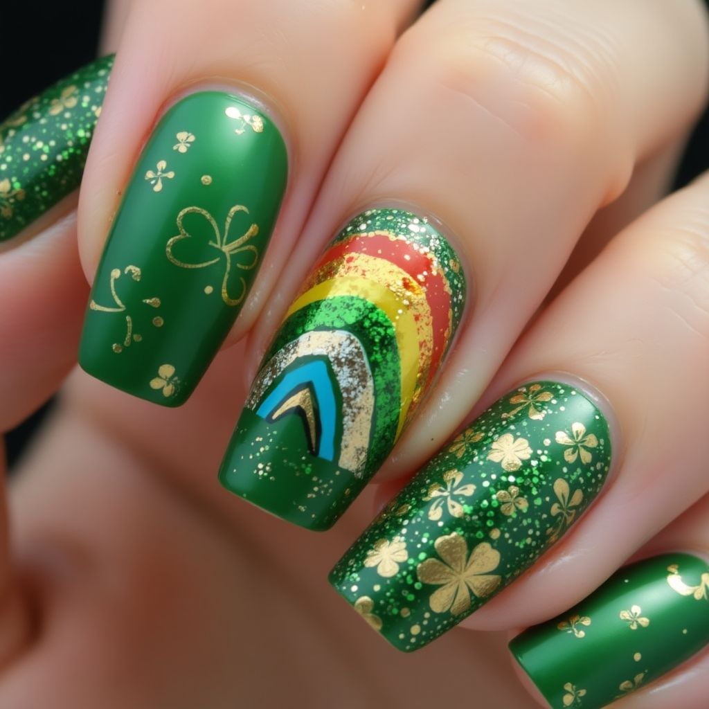St Patrick's Day Nail Art Brushes Nail Design