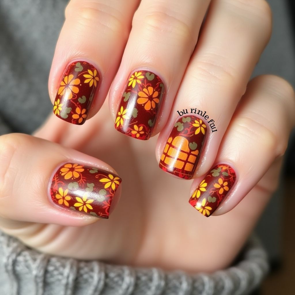 Thanksgiving Nail Stickers Nail Design