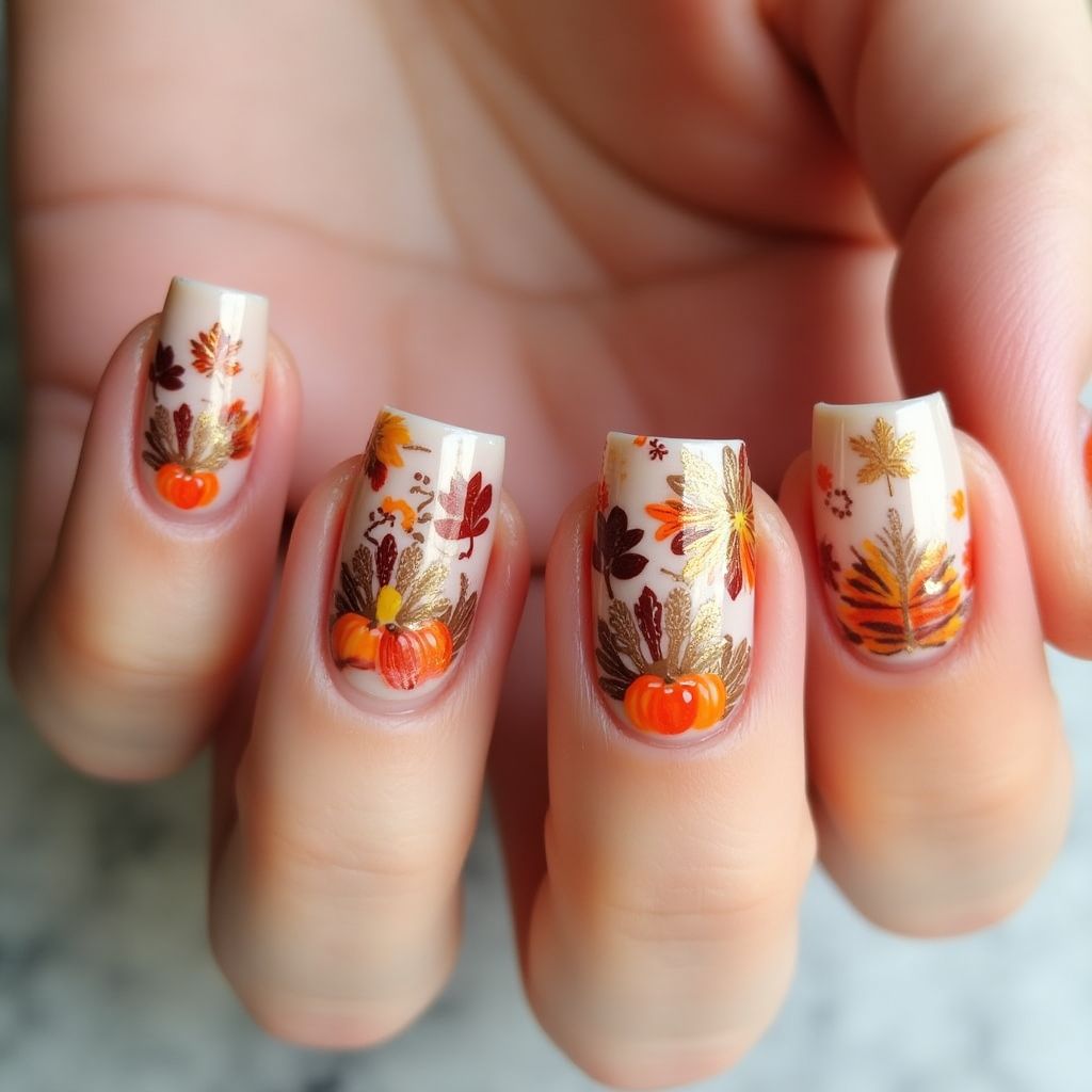 Thanksgiving Nail Decals Nail Design