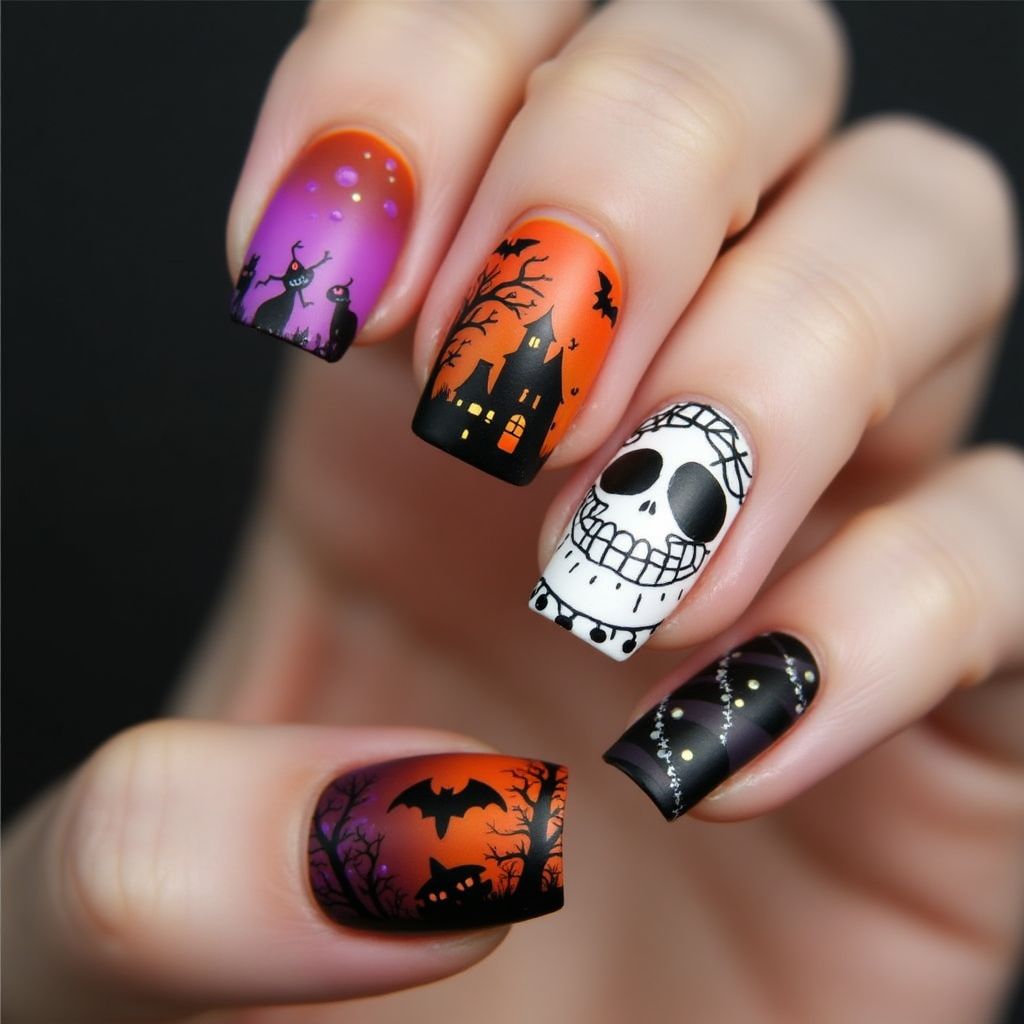 Halloween 3d Nail Decor Nail Design