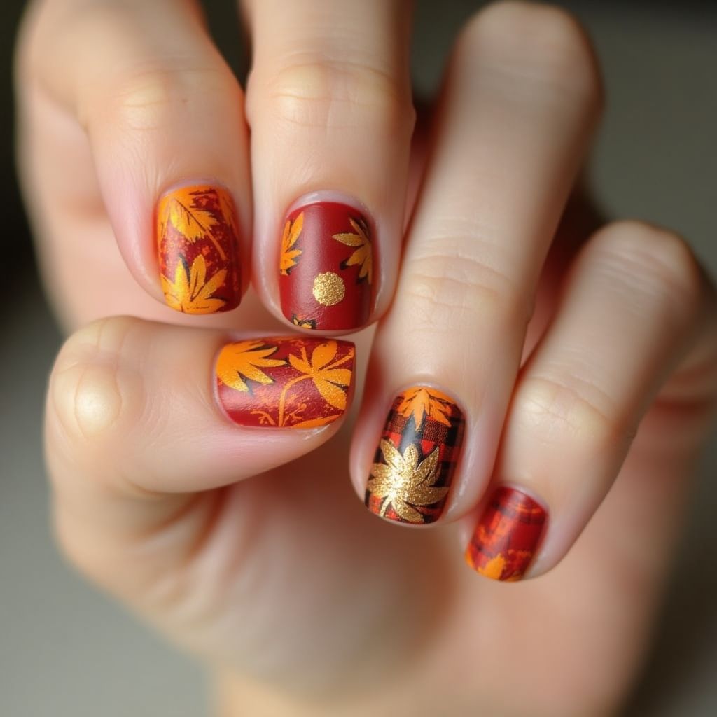 Thanksgiving Nail Vinyls Nail Design