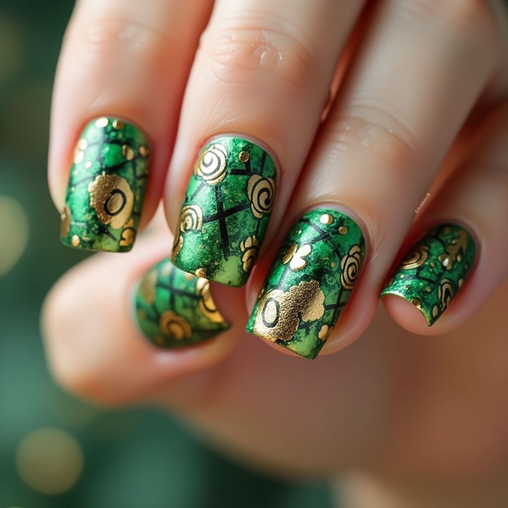 St Patrick's Day Nail Art Brushes Nail Design