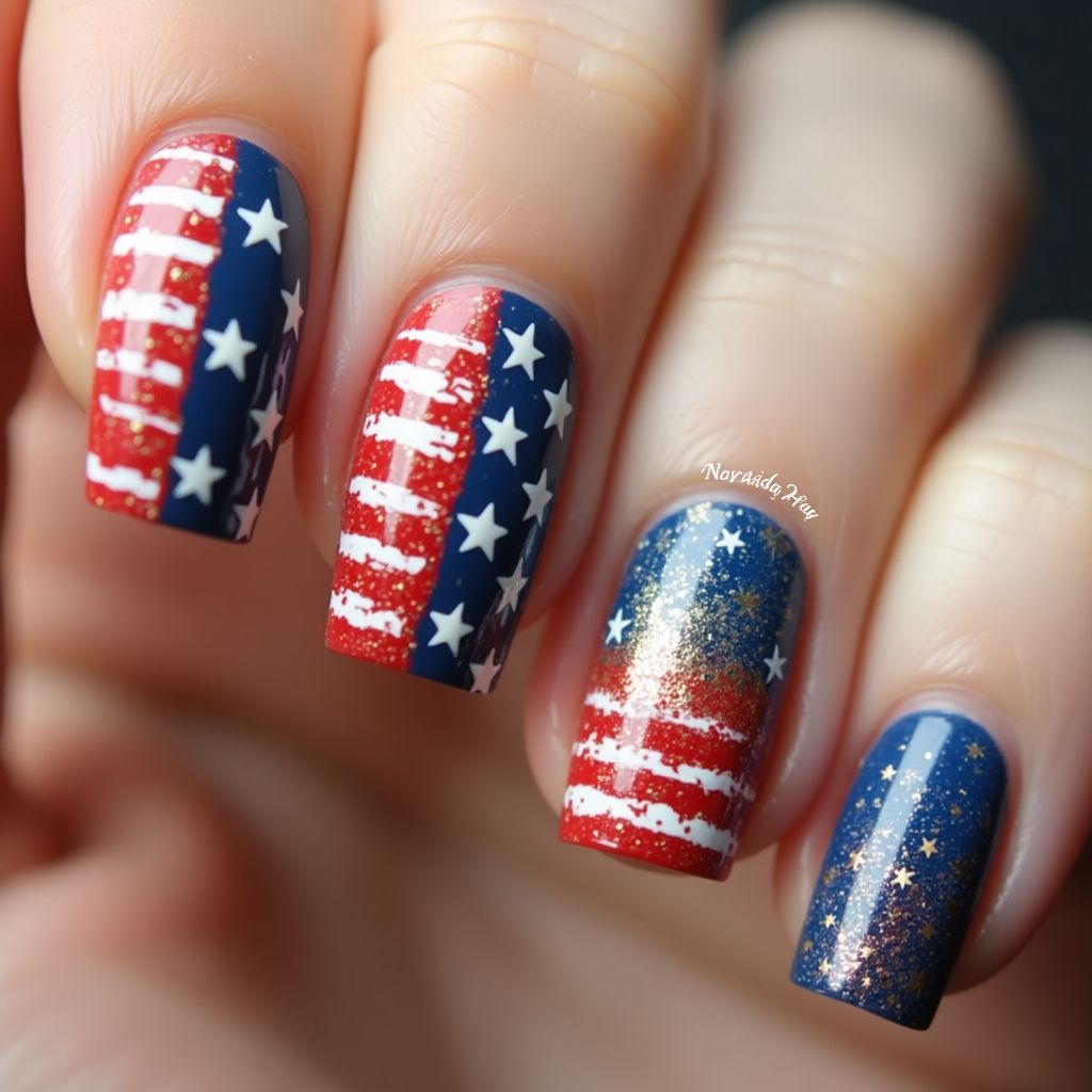 Labor Day Nail Vinyls Nail Design