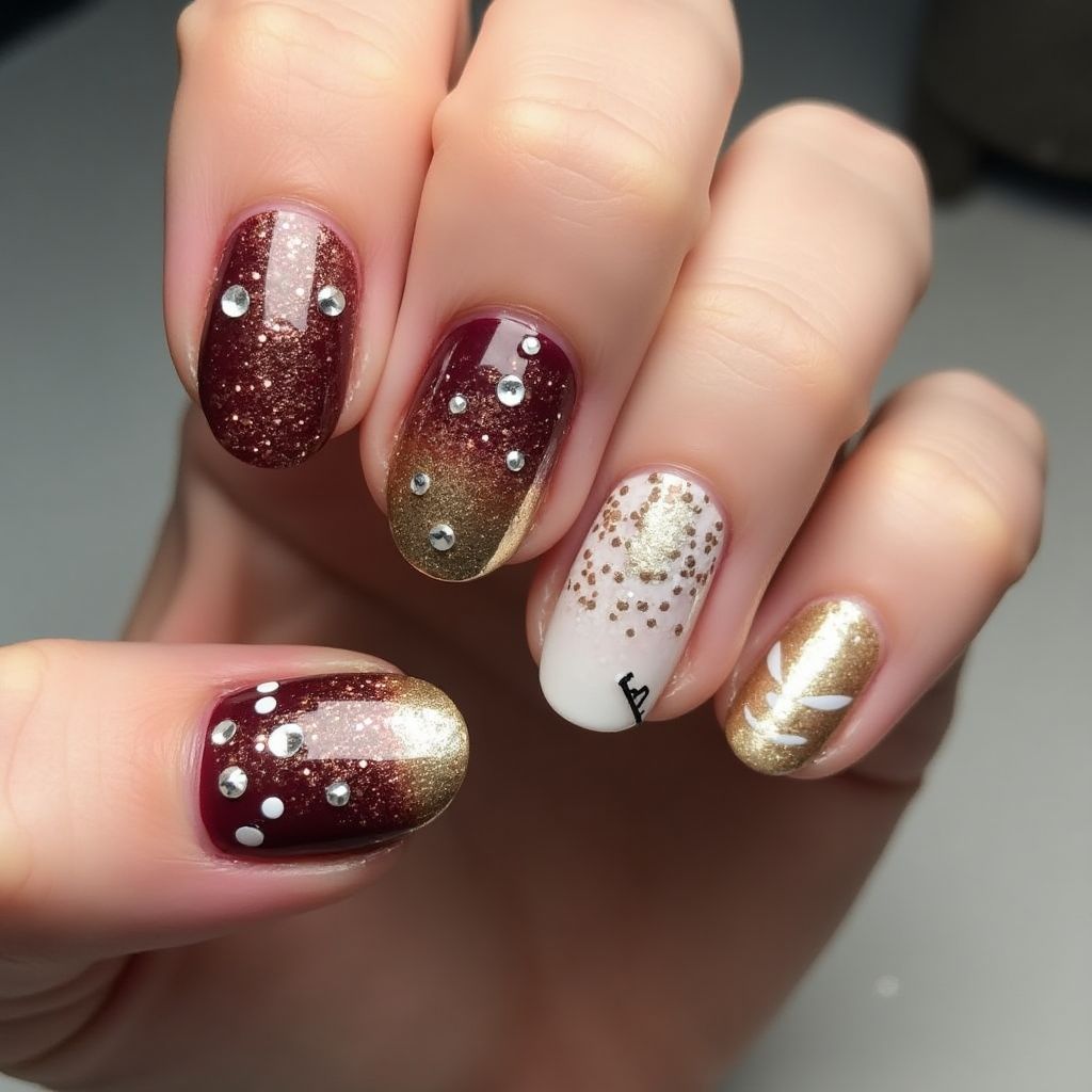 Party Round Nail Design