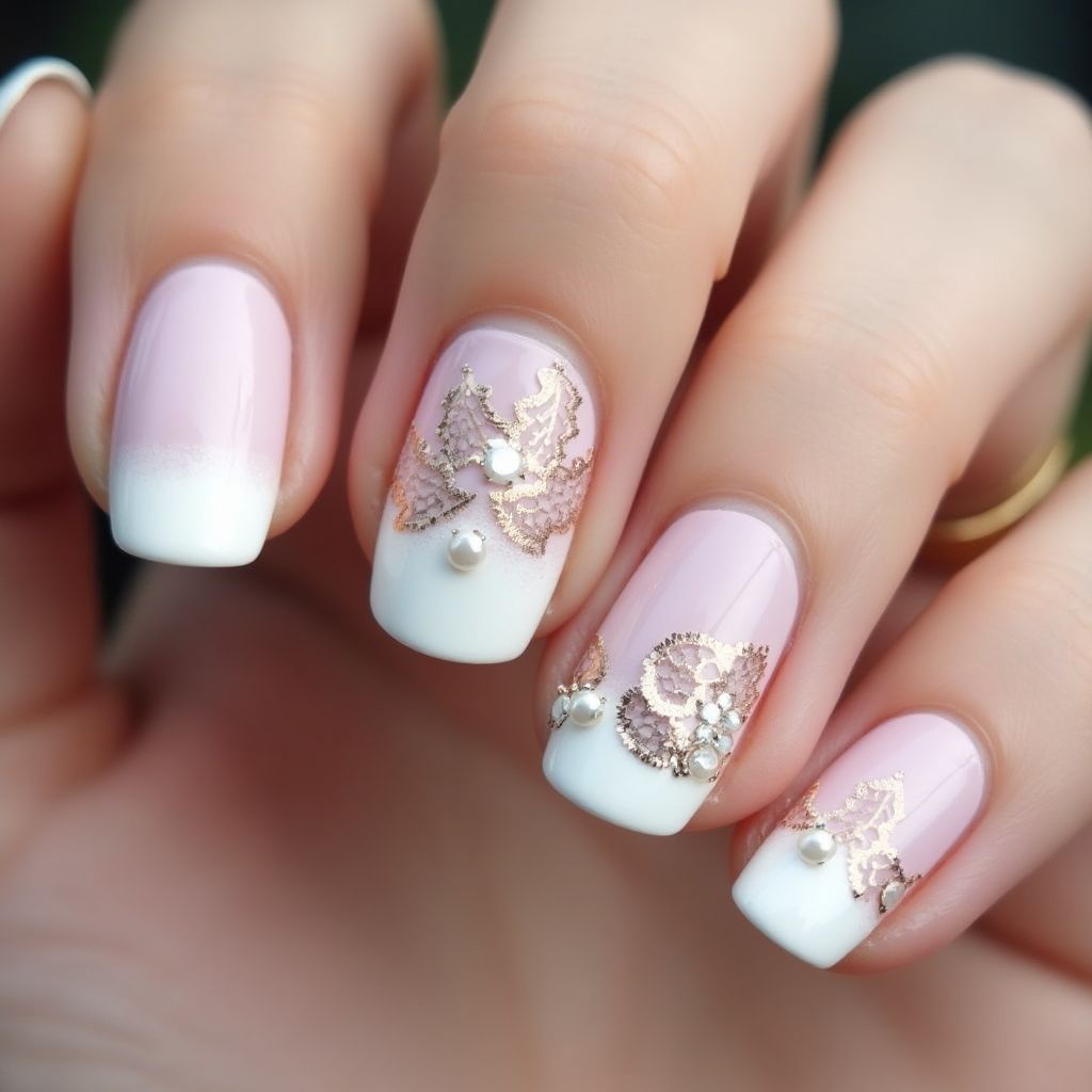 Wedding Round Nail Design