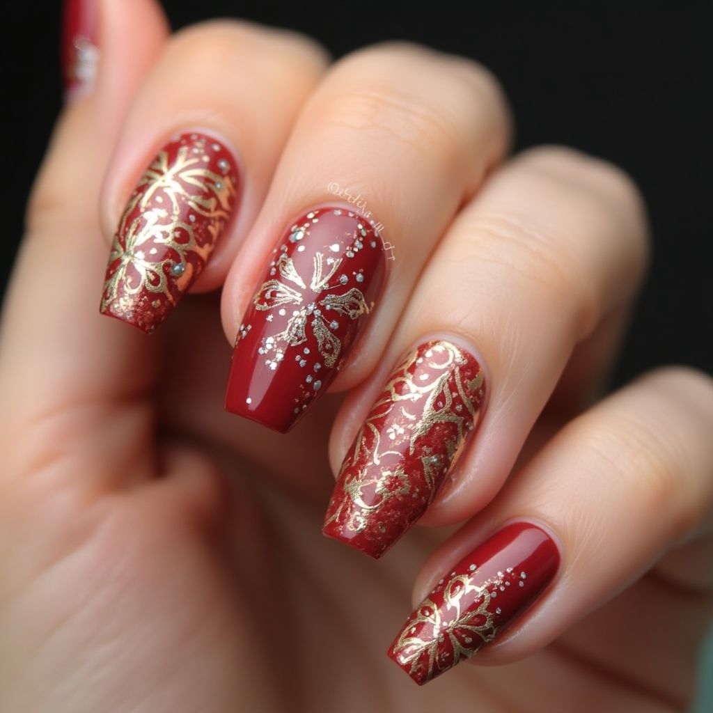 Anniversary Stiletto Nail Design