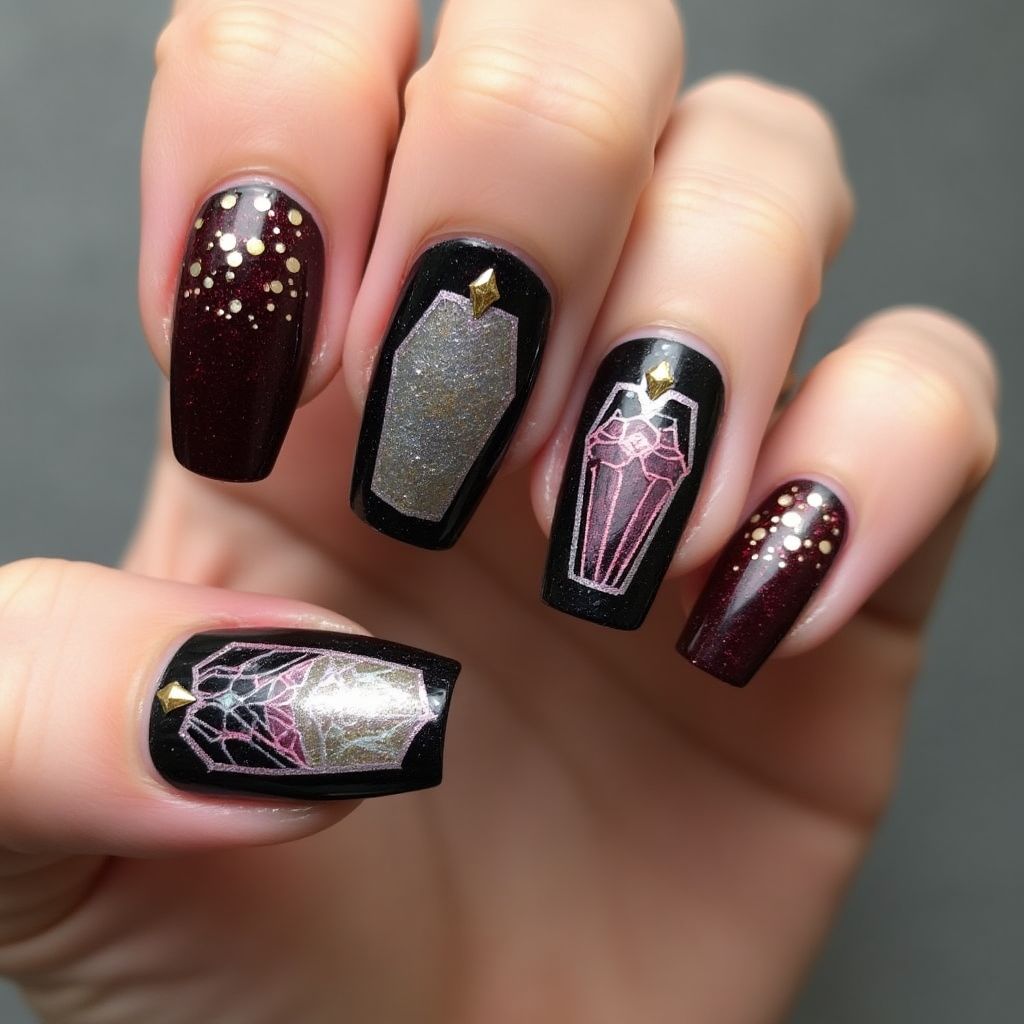 Party Coffin Nail Design