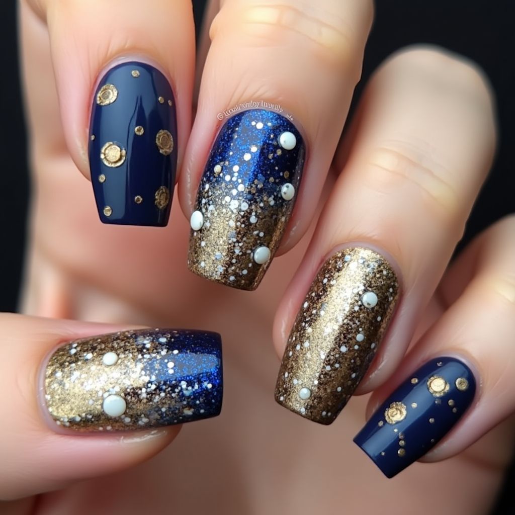 Celebration Coffin Nail Design