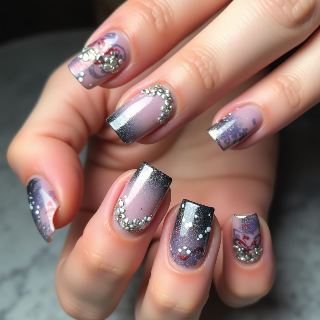 Prom Square Nail Design