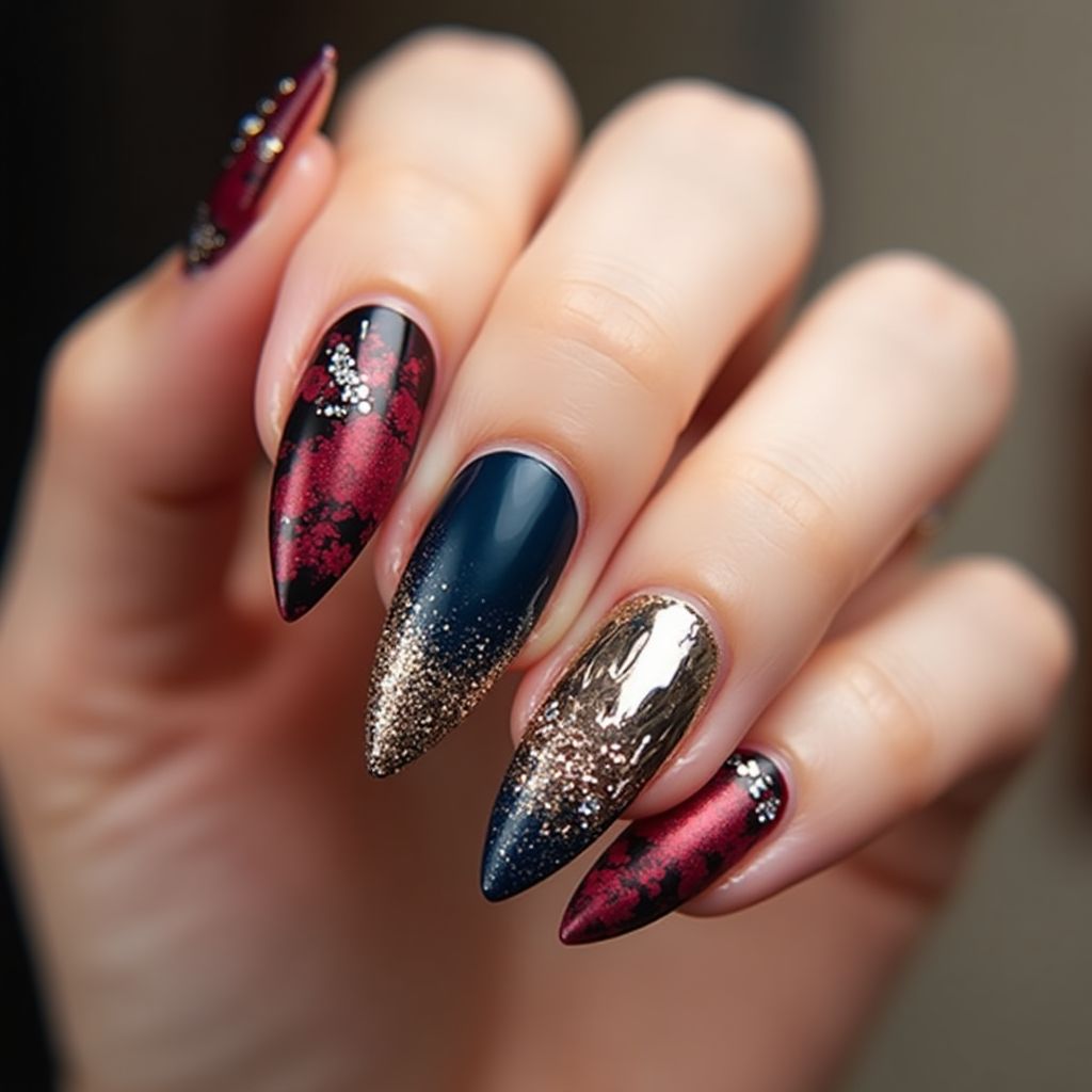 Party Stiletto Nail Design