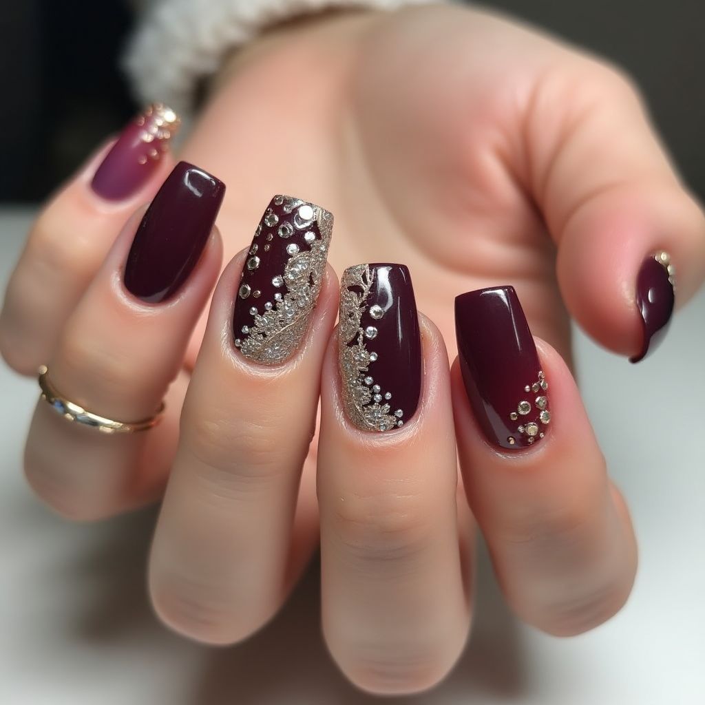 Prom Square Nail Design