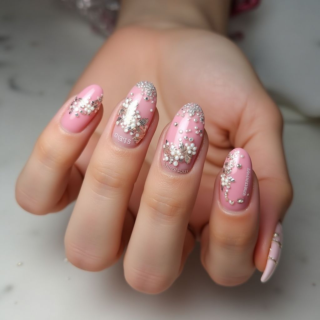 Anniversary Round Nail Design