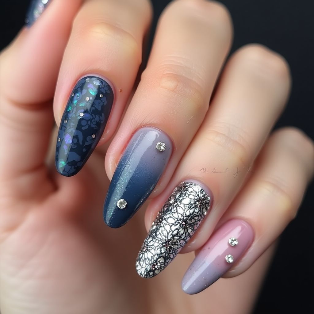Prom Stiletto Nail Design