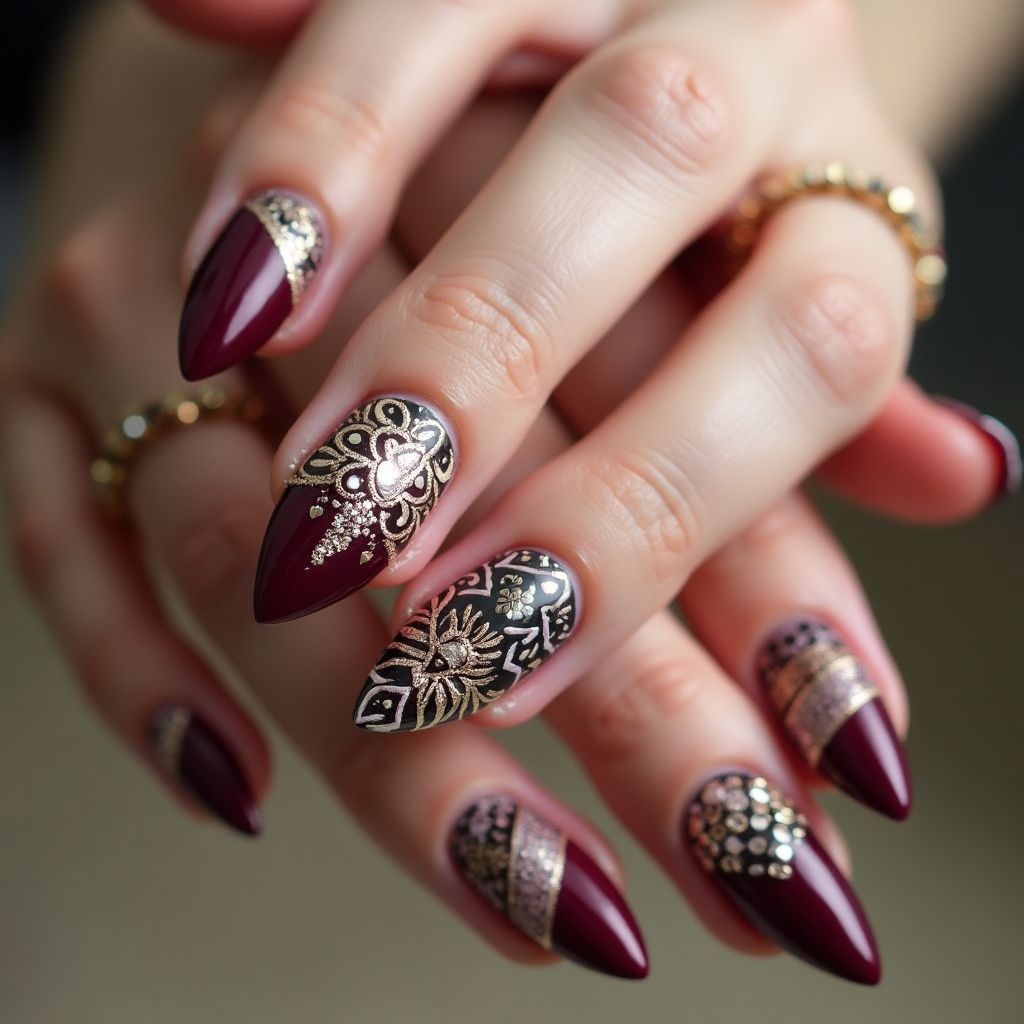 Party Stiletto Nail Design