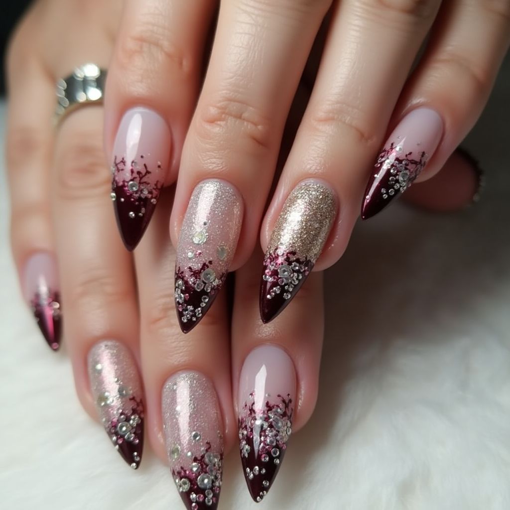 Prom Coffin Nail Design