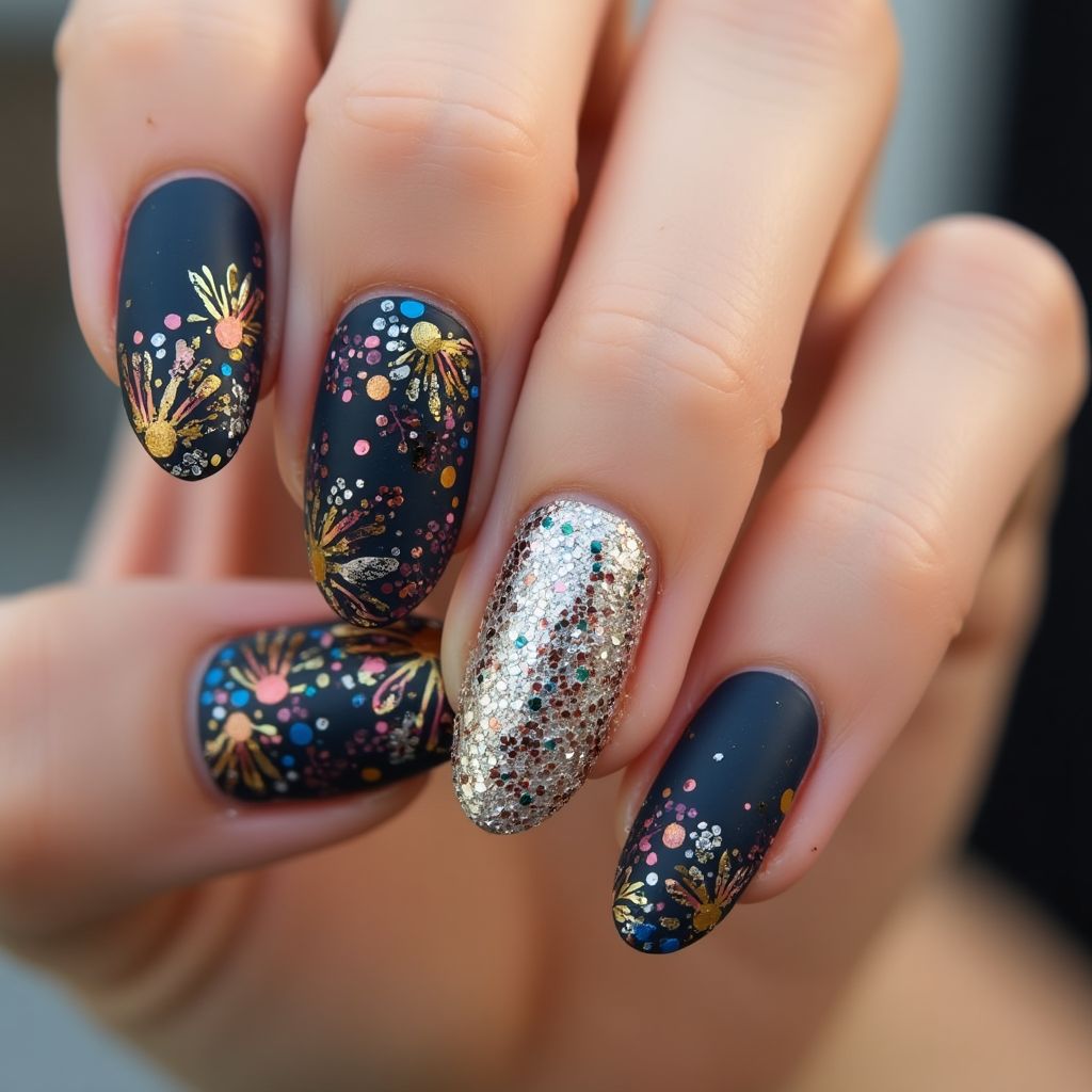 Party Round Nail Design
