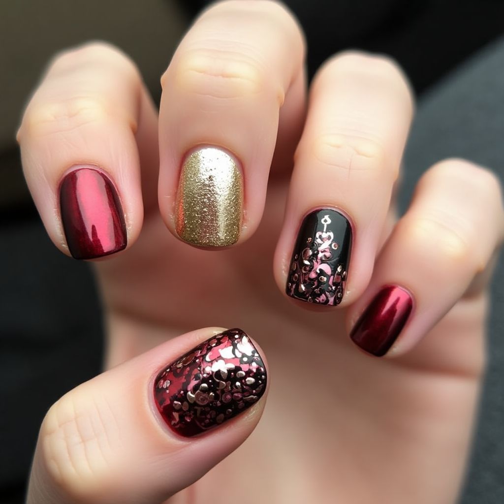 Party Round Nail Design