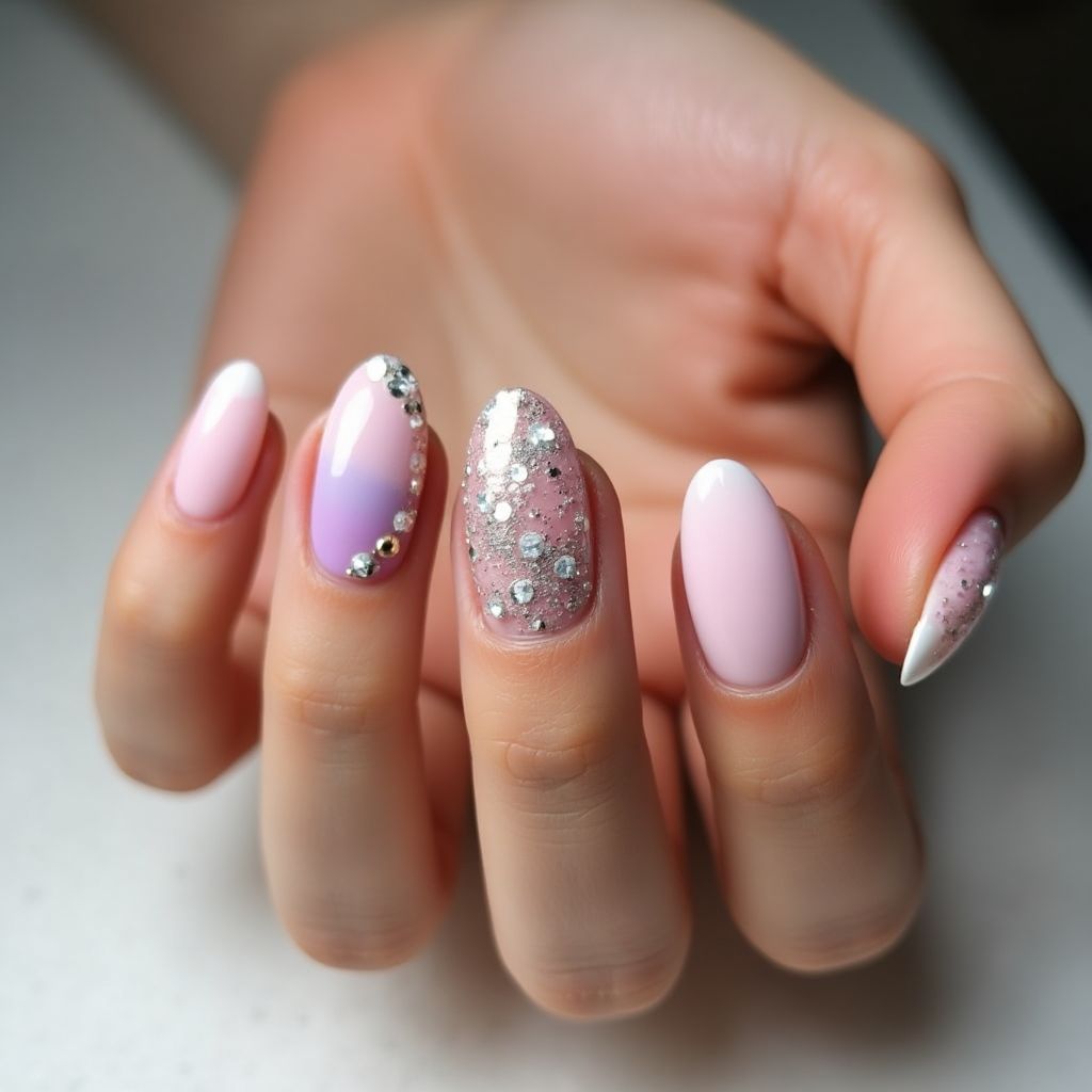 Prom Round Nail Design