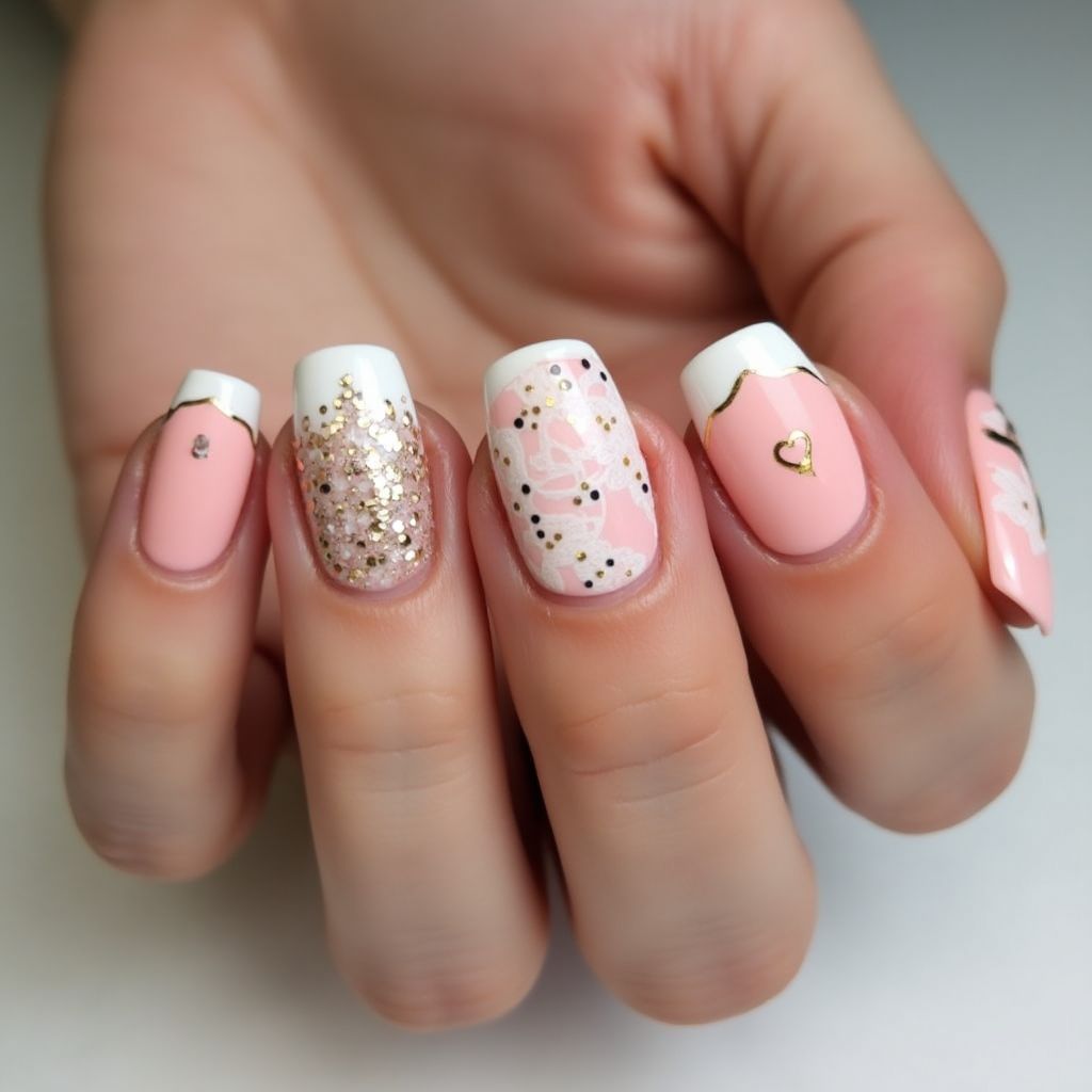 Anniversary Round Nail Design