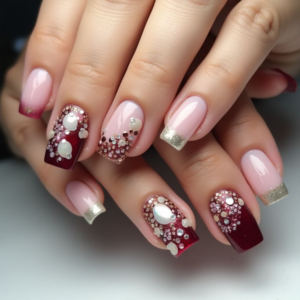 Prom Square Nail Design