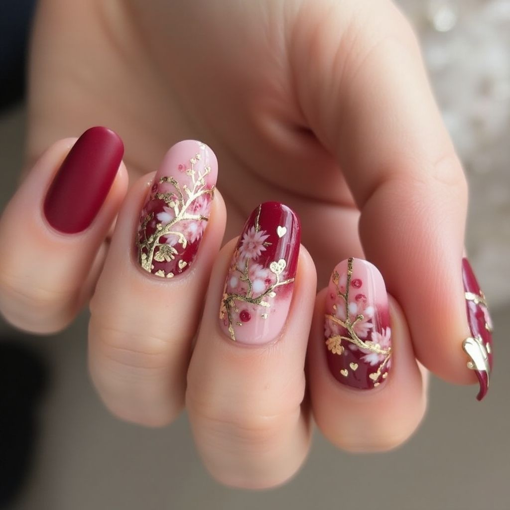 Anniversary Round Nail Design