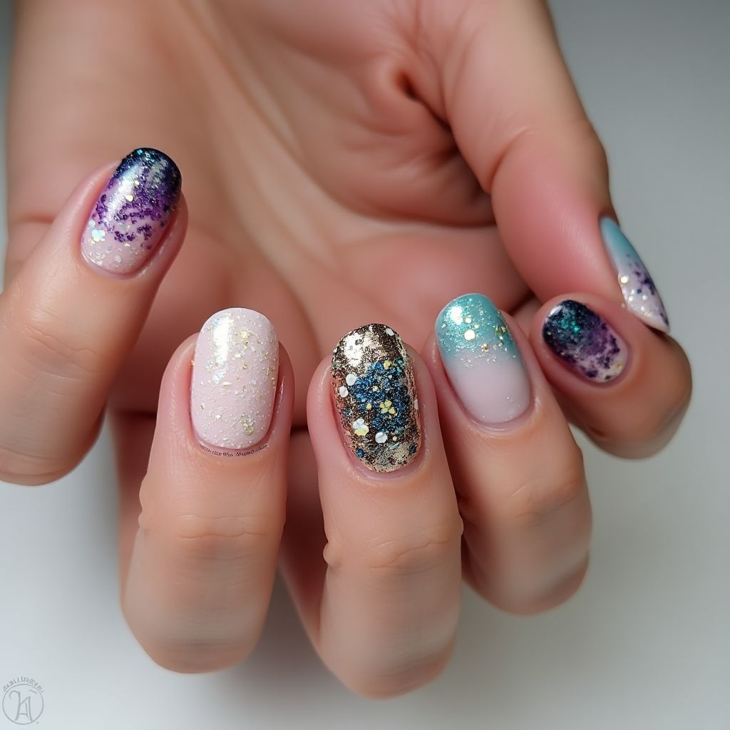 Party Round Nail Design