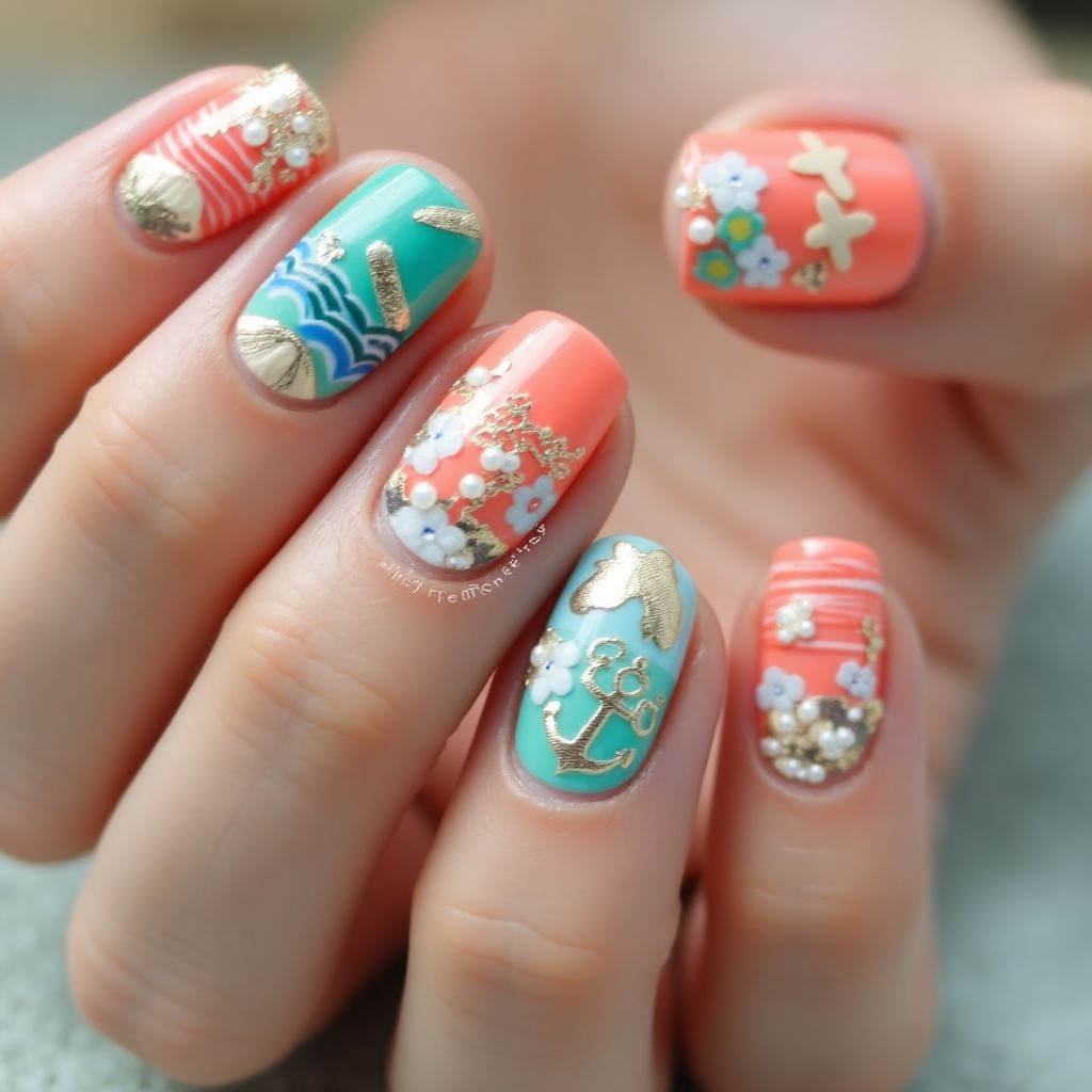 Cruise Round Nail Design