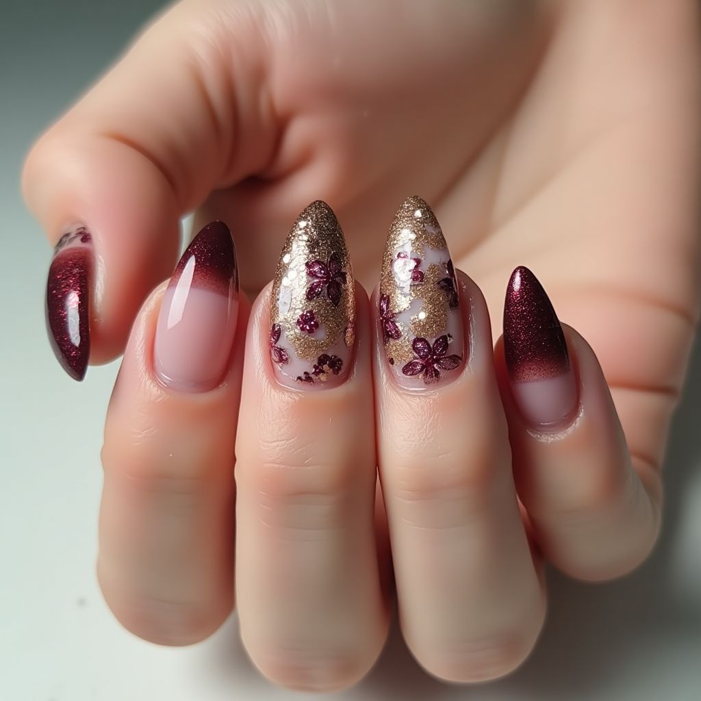 Party Almond Nail Design