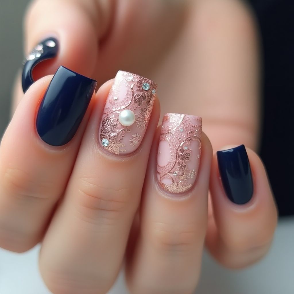 Prom Square Nail Design
