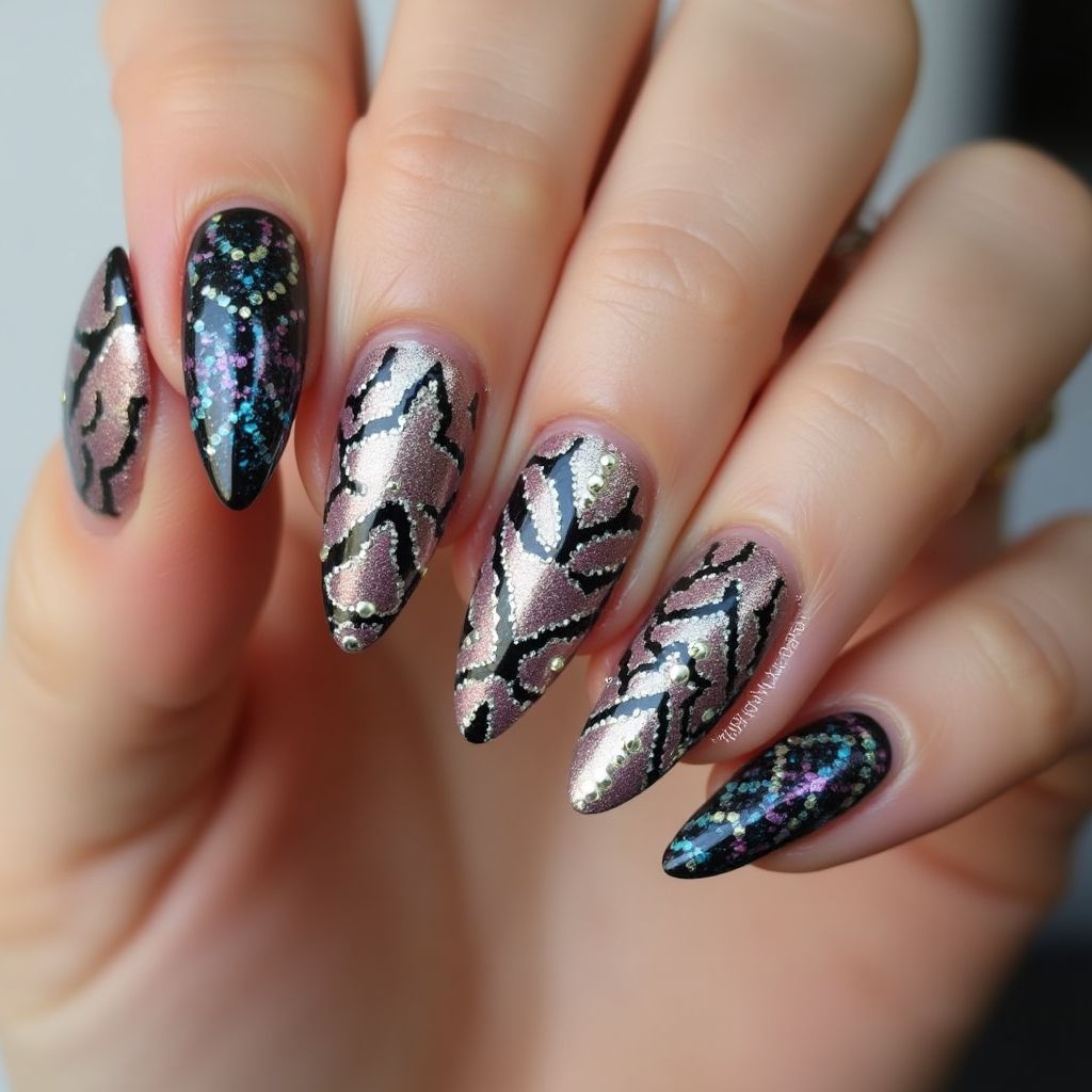 Party Stiletto Nail Design