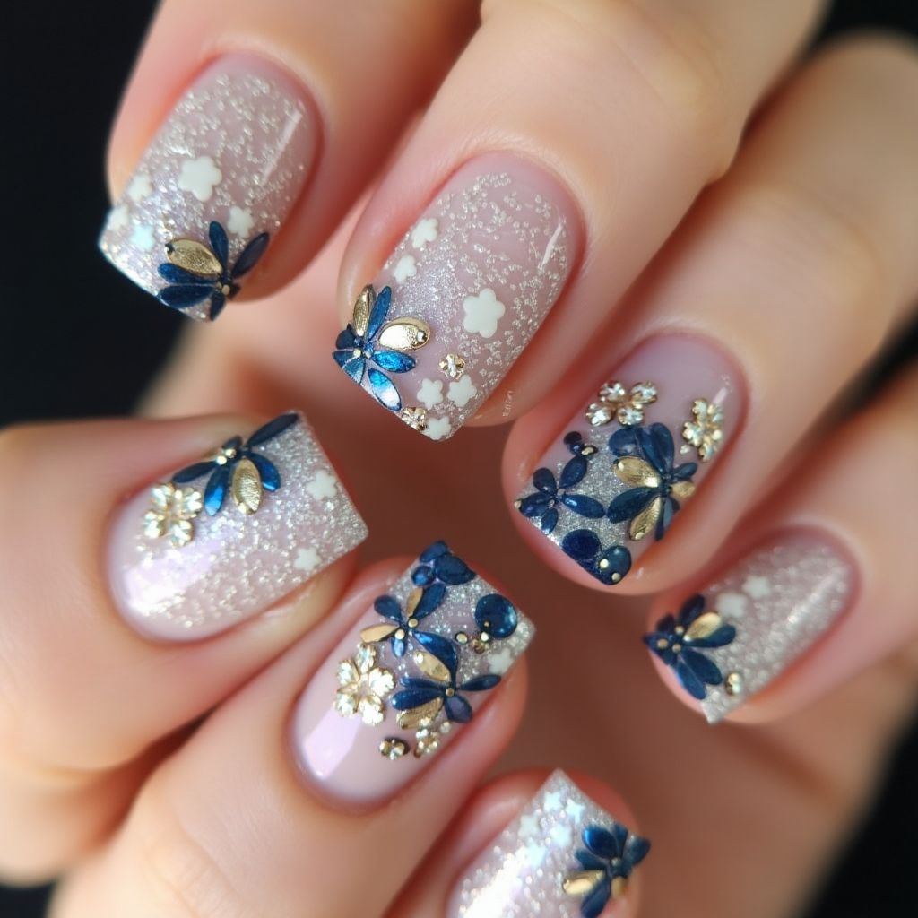Prom Square Nail Design