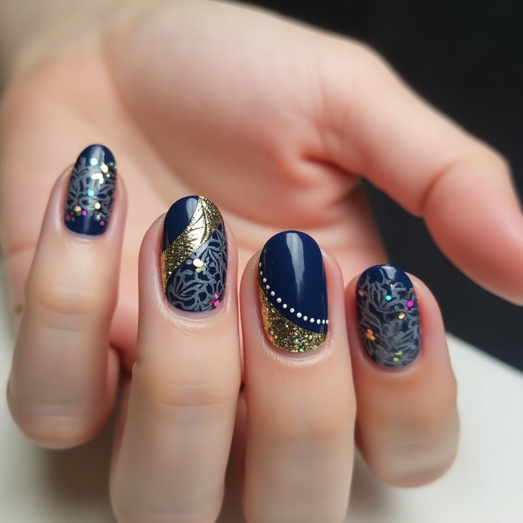 Party Round Nail Design